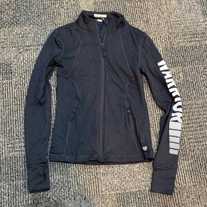 Forever 21 Black Utility Jacket with White Lettering